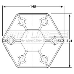 Propshaft Joint FIRST LINE FDC102 OE Ref 1638947
