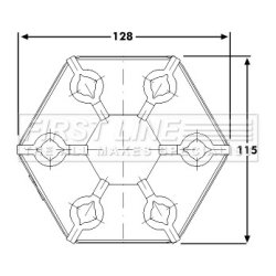 Propshaft Joint FIRST LINE FDC105 OE Ref 76BG4684AA