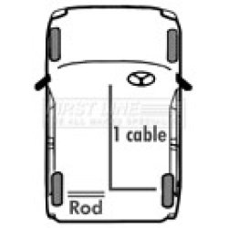 Handbrake Cable FIRST LINE FKB1140 OE Ref 6034286 FIRST LINE