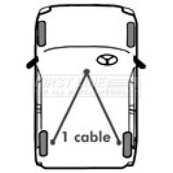 Handbrake Cable FIRST LINE FKB1208 OE Ref 90369711 FIRST LINE