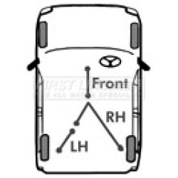 Handbrake Cable FIRST LINE FKB1358 OE Ref BAU4517 FIRST LINE