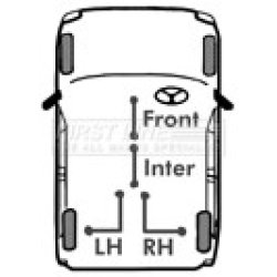 Handbrake Cable FIRST LINE FKB2044 OE Ref 8970152970