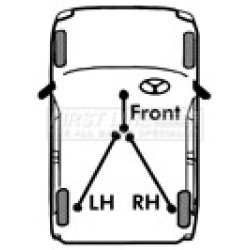 Handbrake Cable FIRST LINE FKB2194 OE Ref 26051AA040 FIRST LINE