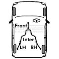 Handbrake Cable FIRST LINE FKB2680 OE Ref 522150 FIRST LINE