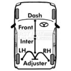 Handbrake Cable FIRST LINE FKB2773 OE Ref 4408729 FIRST LINE