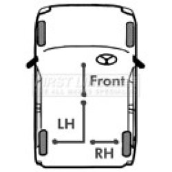 Handbrake Cable FIRST LINE FKB2857 OE Ref 1400310180 FIRST LINE