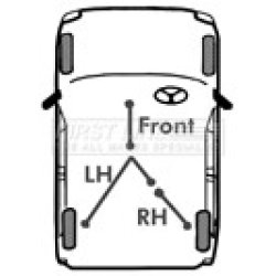 Handbrake Cable FIRST LINE FKB3421 OE Ref 36530-VK00A FIRST LINE