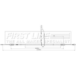 Handbrake Cable FIRST LINE FKB3900 OE Ref 2005890 FIRST LINE