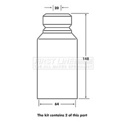 Shock Absorber Dust Cover Kit FIRST LINE FPK7035