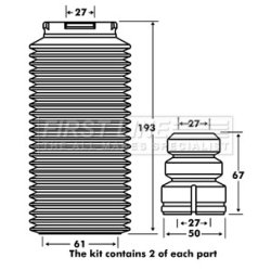 Shock Absorber Dust Cover Kit FIRST LINE FPK7036 OE Ref 540524M400