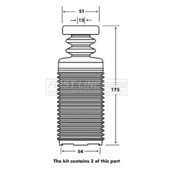 Shock Absorber Dust Cover Kit FIRST LINE FPK7039 OE Ref 552404U000