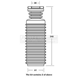 Shock Absorber Dust Cover Kit FIRST LINE FPK7040 OE Ref 552408H500