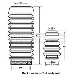 Shock Absorber Dust Cover Kit FIRST LINE FPK7052