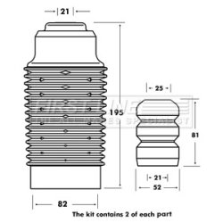 Shock Absorber Dust Cover Kit FIRST LINE FPK7056 OE Ref 6708739