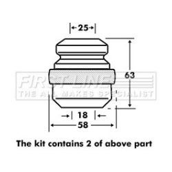 Shock Absorber Dust Cover Kit FIRST LINE FPK7061