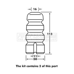 Shock Absorber Dust Cover Kit FIRST LINE FPK7063