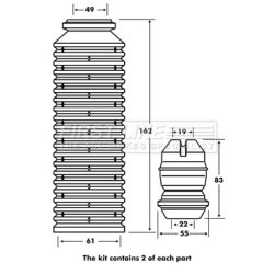 Shock Absorber Dust Cover Kit FIRST LINE FPK7076 OE Ref 357413175
