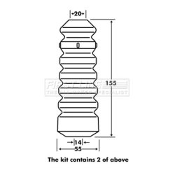 Shock Absorber Dust Cover Kit FIRST LINE FPK7083 OE Ref 1H9512131