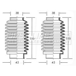 Steering Rack Boot FIRST LINE FSG3000 OE Ref 60502781