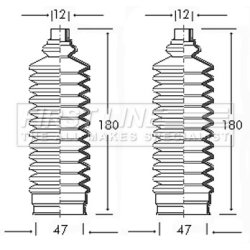 Steering Rack Boot FIRST LINE FSG3001