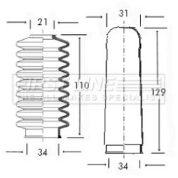 Steering Rack Boot FIRST LINE FSG3005