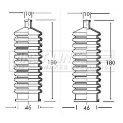 Steering Rack Boot FIRST LINE FSG3008 OE Ref 13H3101