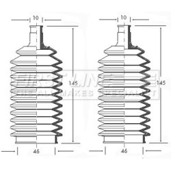 Steering Rack Boot FIRST LINE FSG3009 OE Ref 17H6569