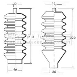 Steering Rack Boot FIRST LINE FSG3012 OE Ref RTC2219