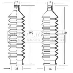 Steering Rack Boot FIRST LINE FSG3013 OE Ref 6188524