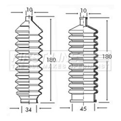 Steering Rack Boot FIRST LINE FSG3014 OE Ref 34782322