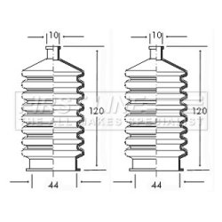 Steering Rack Boot FIRST LINE FSG3015 OE Ref BHM7113