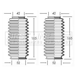 Steering Rack Boot FIRST LINE FSG3017 OE Ref 09 02 825 S1
