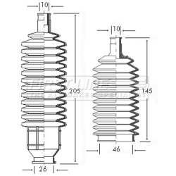 Steering Rack Boot FIRST LINE FSG3034 OE Ref 1568355