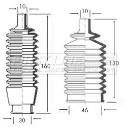 Steering Rack Boot FIRST LINE FSG3036 OE Ref 6047904