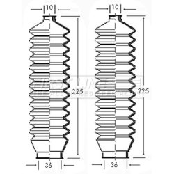 Steering Rack Boot FIRST LINE FSG3038 OE Ref 6 127 744 S