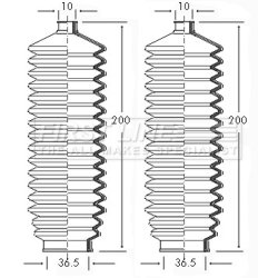 Steering Rack Boot FIRST LINE FSG3039 OE Ref 1 619 061 S