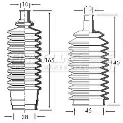 Steering Rack Boot FIRST LINE FSG3044 OE Ref 36020065