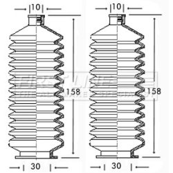 Steering Rack Boot FIRST LINE FSG3057 OE Ref 7701473652