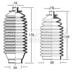 Steering Rack Boot FIRST LINE FSG3065