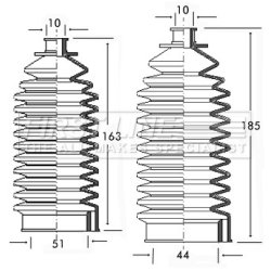 Steering Rack Boot FIRST LINE FSG3078 OE Ref 1272925