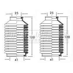 Steering Rack Boot FIRST LINE FSG3083 OE Ref 171 419 831 C