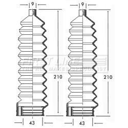 Steering Rack Boot FIRST LINE FSG3105