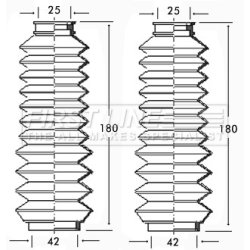 Steering Rack Boot FIRST LINE FSG3106 OE Ref 251 419 831
