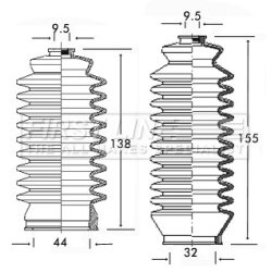 Steering Rack Boot FIRST LINE FSG3107