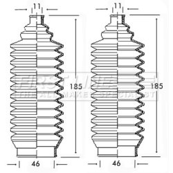 Steering Rack Boot FIRST LINE FSG3122