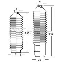 Steering Rack Boot FIRST LINE FSG3131