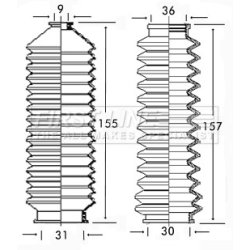 Steering Rack Boot FIRST LINE FSG3133