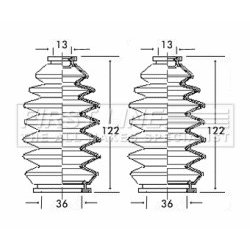 Steering Rack Boot FIRST LINE FSG3142