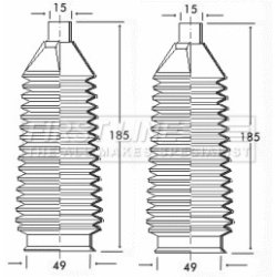 Steering Rack Boot FIRST LINE FSG3145 OE Ref 6160070