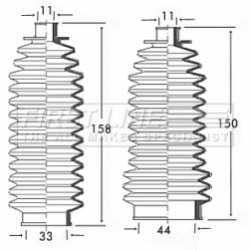 Steering Rack Boot FIRST LINE FSG3149